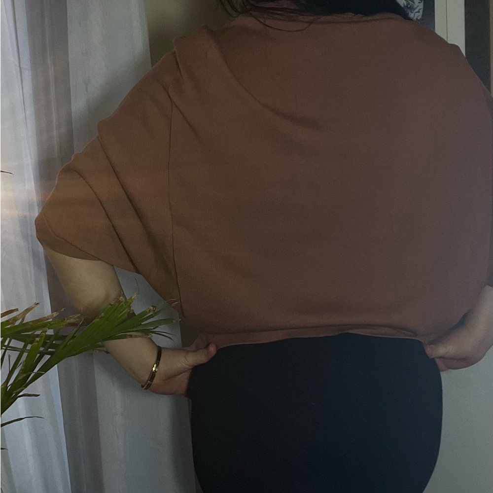 UKASTYLE TOP PONCHO STYLE SIZE M BROWN - Picture 12 of 15